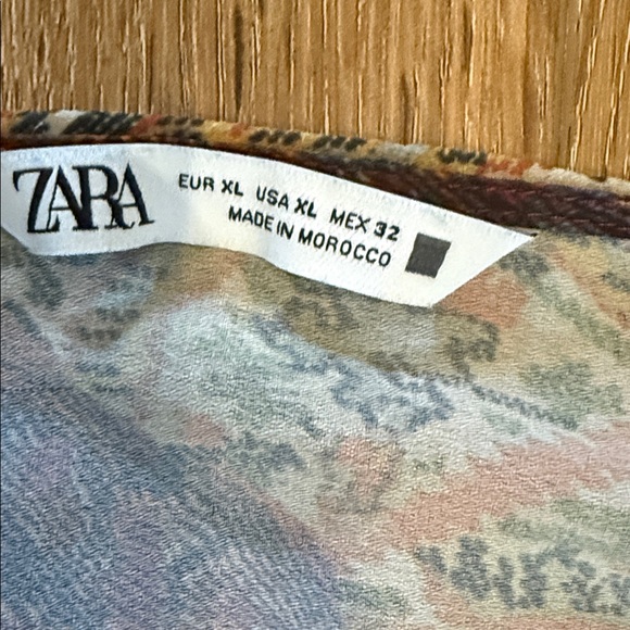 Zara Bohemian Long Sleeve Dress with Red and Brown Tones - Picture 2 of 5